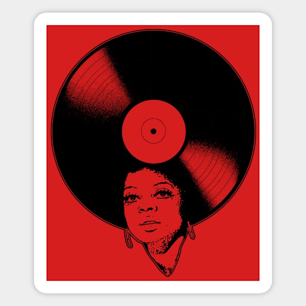 Afrovinyl (Multi) Magnet by bronzarino